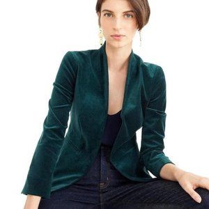 Stunning NWT J Crew Emerald velvet blazer size 14!